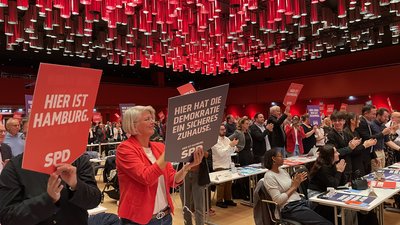 Die Liste zur Bürgerschaftswahl am 2. März 2025 wurde im Saal 3 des CCH aufgestellt