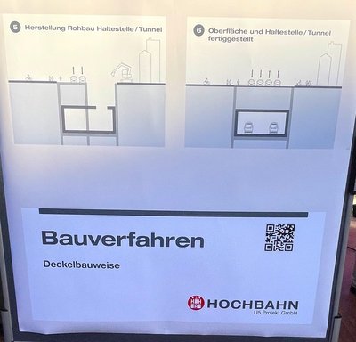 Schematische Darstellung der Bauweise unter der Straße